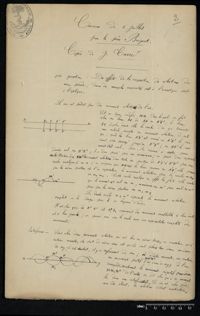 0001 - Page sans numérotation - 1ère question : des effets de la composition des vibrations de même période ; donner des exemples empruntés soit à l'accoustique, soit à l'optique