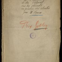 0001 - Page sans numérotation - Action du chloroforme, de l'iodoforme, et du chloral sur les phénols en présence des alcalis par H. Causse