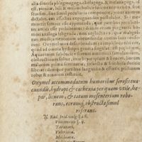 0057 - Page 36 - Oxymel accommodatum humoribus serosis evacuandis, hydropi & cachexiae per quam utile, hepar, lienem, & totum mesenterium roborans, eorumque obstructa simul reserans