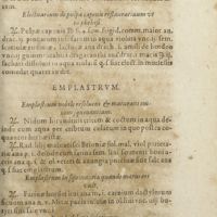 0812 - Page 367 - Electuarium restaurativum in sputo sanguinis / Electuarium de pulpa caponis restaurativum ut in phthisi / Emplastrum. Emplastrum nobile resoluens & maturans omnem squinantiam / Emplastrum in squinantia quando maturari vult / Empl. doloris sedativum