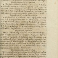 0824 - Page 379 - Emplastrum removens duritiem mamillarum / Emplastrum optimum ad tumorem & vehementem mamillarum inflationem / Emplastrum nobile ad sciaticam / Emplastrum ad puncturam optimum / Emplastrum stipticum / Emplastrum solutivum in colica / Emplastrum ad mollificanda ossa male consolidata ut iterum facilius refringi possint & etiam certum ad omnia apostemata dura