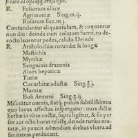 0072 - Page 53 - Ad omnia crurum ulcera, noua & uetera, etiam si caro ad ossa usque ; erosa esset / Ad genuum, crurumque ; tumores, ruborem, & humiditates