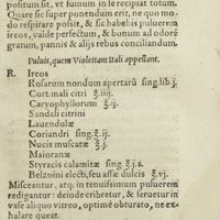 0130 - Page 111 - Puluis, quem violettam Itali appellant / Puluis albus ad sacculos