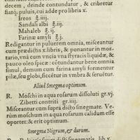 0150 - Page 131 - Smegma album, odoratum, Damascenum / Aliud Smegma optimum / Smegma Nigrum, & durum