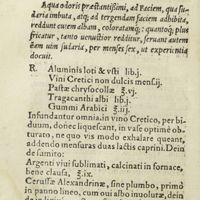 0169 - Page 150 - D. Alexii Pedemontani, de secretis liber quartus. Aqua odoris praestantissimi, ad faciem, qua sudaria imbuta, atque ; ad tergendam faciem adhibita, reddunt cutem albam, coloratamque ; : quantoque ; plus fricatur, tanto venustior redditur, servant autem eam uim sudaria, per menses sex, ut experientia docuit
