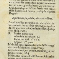 0171 - Page 152 - Aqua cutem, ex pallida, coloratam reddens / Aqua ad faciem commendandam, ita, ut mulier, ca utens etiam natu grandior, non videatur excedere annum uigesimum, aut uigesimum quintum