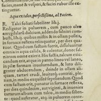 0180 - Page 161 - Oleum ad faciei naturalem, sed nimium ruborem, diluendum, experimento comprobatum / Aqua ex talco, perfectissima, ad faciem