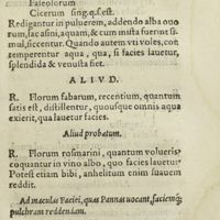 0184 - Page 165 - Ad faciem venustandam / Aliud probatum / Ad maculas faciei, quas Pannas vocant, faciemque pulchram reddendam