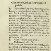 0211 - Page 192 - Dr Alexii Pedemontani, de secretis liber quintus. Color coeruleus, indicus, siue transmarinus, perfectus