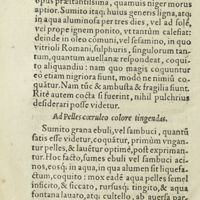 0217 - Page 198 - Modus conficiendi Hebeni, ut videatur naturalis / Ad pelles coeruleo colore tingendas