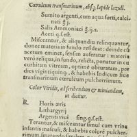 0229 - Page 210 - Coeruleum transmarinum, absque ; lapide lazuli / Color viridus, ad scribendum & miniandum, ut dicitur