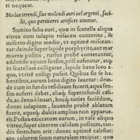 0240 - Page 221 - Modus terendi, siue molendi auri uel argenti, facilis, quo peritiores artifices utuntur