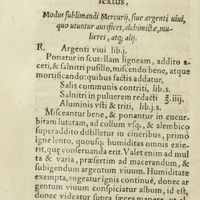 0249 - Page 230 - Dr Alexii Pedemontani, de secretis liber sextus. Modus sublimandi mercurii, siue argenti uiui, quo utuntur aurifices, alchimistae, mulieres, atque ; alii