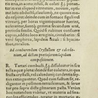 0288 - Page 269 - Ad comburendum crystallum & calcedonium, ad dictam pretiosorum lapidum compositionem