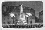 Statue de Schiller à Stuttgard, le 10 novembre 1859