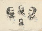 Les médecins du Prince impérial d'Allemagne : le Dr. Bergmann, le Dr. Virchow, le Dr. Von Schrotter, [...]