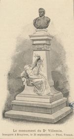 Le monument du Dr. Villemin, inauguré à Bruyères - L'Illustration