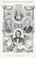 Thomas Sydenham (1624-1689) / Hermann Boerhave (1663-1738) / Ernst Ludwig Heim (1747-1834) / Johann  [...]