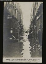 Paris. - La grande crue de la Seine (Janvier 1910). Inondation de la rue Saint-André-des-Arts. - ND  [...]