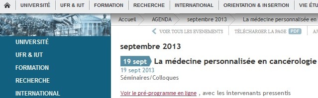 Colloque médecine personnalisée en cancérologie