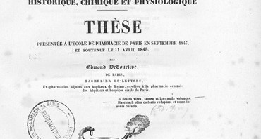 Mise en ligne des thèses et synthèses de pharmacie (XVIIIe-XIXe siècle)