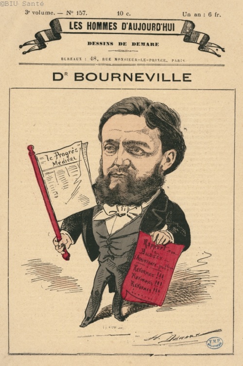 Caricature du docteur Bourneville