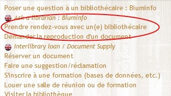 Prenez RDV avec un(e) bibliothécaire