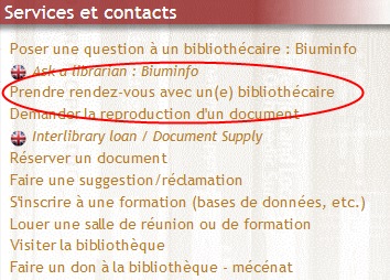 RDV avec un bibliothécaire